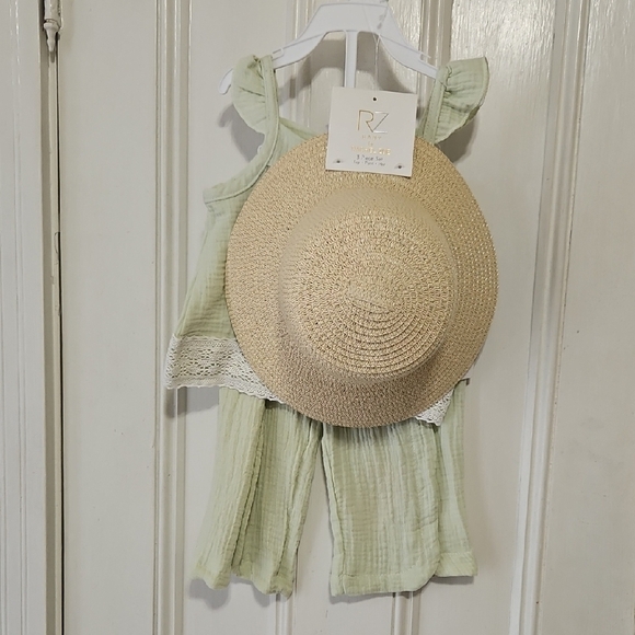 RZ Baby by Rachel Zoe Mint Green Boho Set w/ Hat – 12M (NWT - Picture 14 of 15